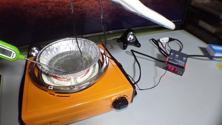 湯を沸かしキャリブレーションした時の写真